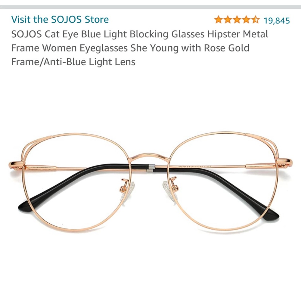 Sojos Bluelight glasses. Barely worn! Work so well, but too big for my face